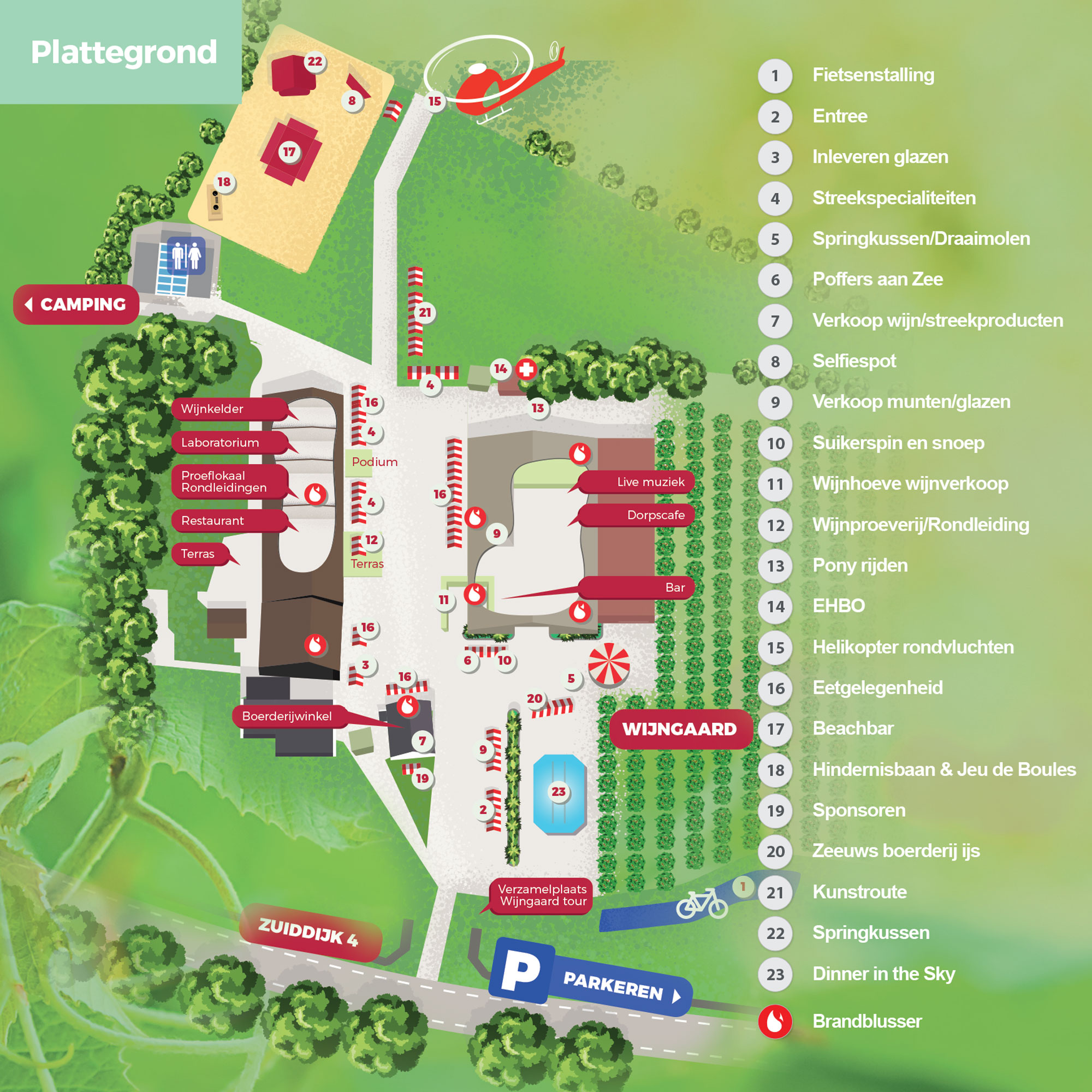 Plattegrond Zeeuws Wijnfeest